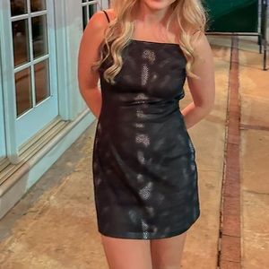 Black and White Urban Outfitters Short Backless Dress